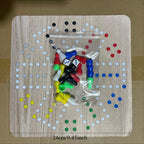 Jeu de Ludo & Échecs Volants Portable JACKAROO - Tapis de Souris pour 6 Joueurs, Pas d'Électricité Nécessaire, Idéal pour le Loisir Familial & les Fêtes, 14 Ans et Plus