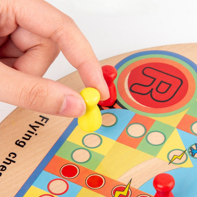 Ensemble de jeu de dames et d'échecs volants en bois 2 en 1 - Pièces colorées en forme d'étoile pour la famille, les fêtes et le jeu interactif, Soirée de jeu familial | Pièces en forme d'étoile | Ensemble de jeu en bois