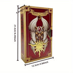 Prenez-le Maintenant ! Nouvelle Édition de Luxe de la Fille des Cartes Magiques Sakura - Transformation Sakura, Jeu de Rôle d'Anime avec les Cartes Trèfle Portables du Nouveau Magicien Sakura, Coffret Cadeau et Décoration à Collectionner