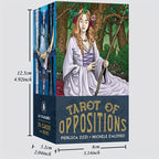 Tarot des Oppositions, jeu de cartes de fortune de taille standard à 78 cartes, jeu de société de divination pour Halloween, Thanksgiving, cadeau de Noël