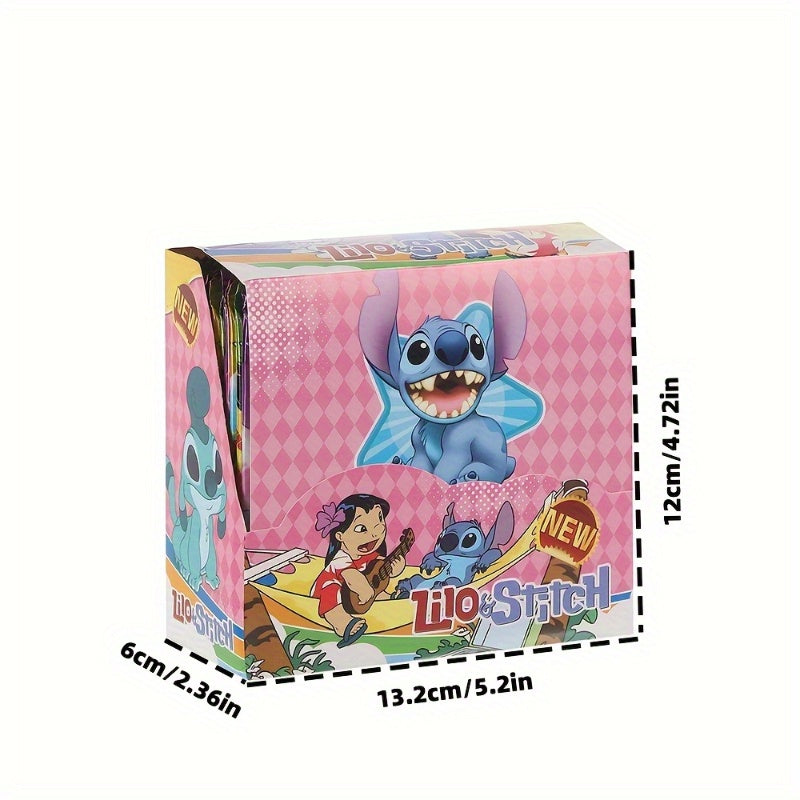 Disney 288pcs\u002FBoîte Cartes à Collectionner Stitch Étoile - Jeu de Cartes Créatives et Amusantes en Anglais