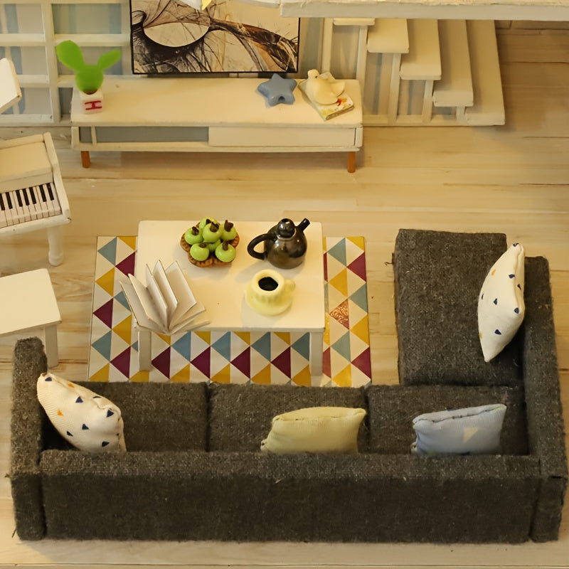 Kit de Construction Modèle Maison à Assembler DIY - Puzzle en Bois Tridimensionnel, Maison de Poupée Miniature Fait Main pour Adolescents, Décoration d'Intérieur Chambre, Cadeau d'Anniversaire, Noël, Halloween, Pâques et Saint-Valentin