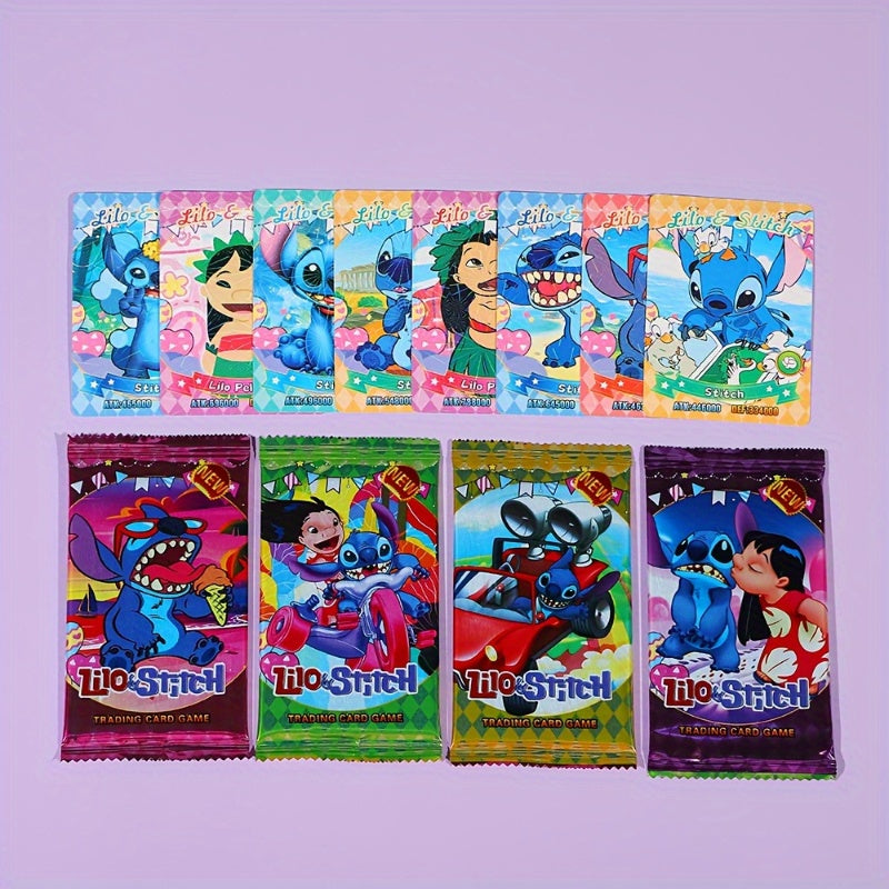 Disney 288pcs\u002FBoîte Cartes à Collectionner Stitch Étoile - Jeu de Cartes Créatives et Amusantes en Anglais