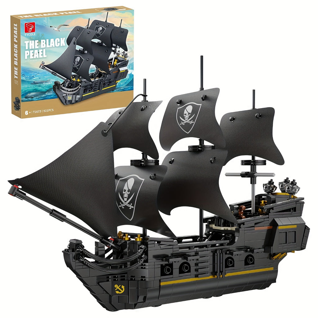 921 pièces de blocs de construction jouet modèle de navire pirate puzzle 3D bateau à voile jouets éducatifs compatibles avec d'autres ensembles de briques cadeaux de Noël et d'anniversaire