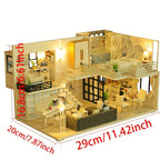 Kit de Construction Modèle Maison à Assembler DIY - Puzzle en Bois Tridimensionnel, Maison de Poupée Miniature Fait Main pour Adolescents, Décoration d'Intérieur Chambre, Cadeau d'Anniversaire, Noël, Halloween, Pâques et Saint-Valentin